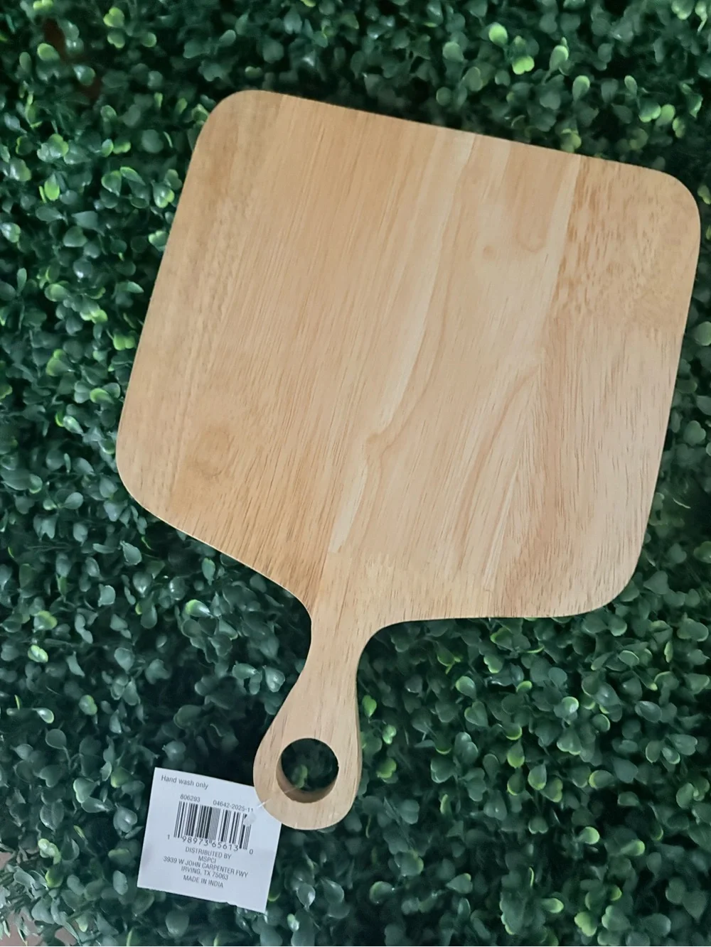 Celebrate It Natural Wood Paddle Board with Silver Star Accent